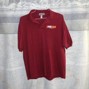 Vintage, HOOTERS, golf polo shirt, Des Moines, Iowa, size XL